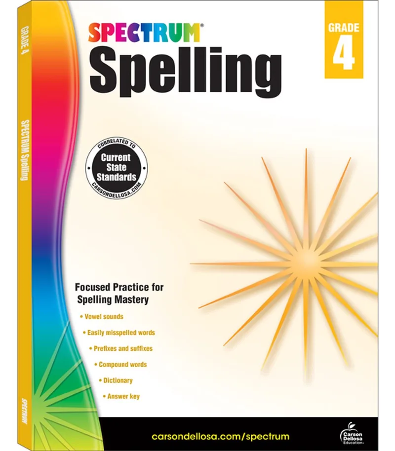 Spelling, Grade 4 von Spectrum – Buchfoto