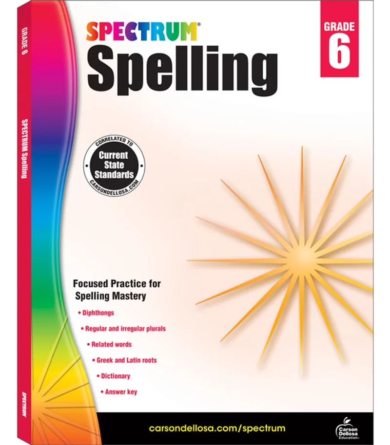 Spelling, Grade 6 van Spectrum – boekfoto