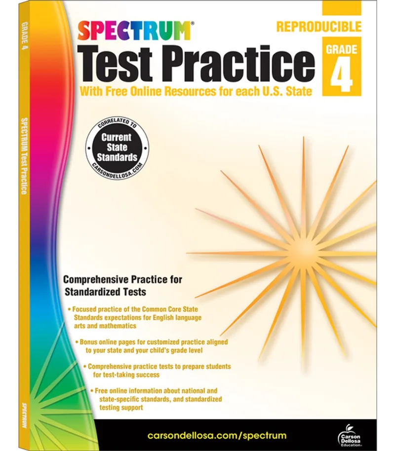 Test Practice, Grade 4 von Spectrum – Buchfoto