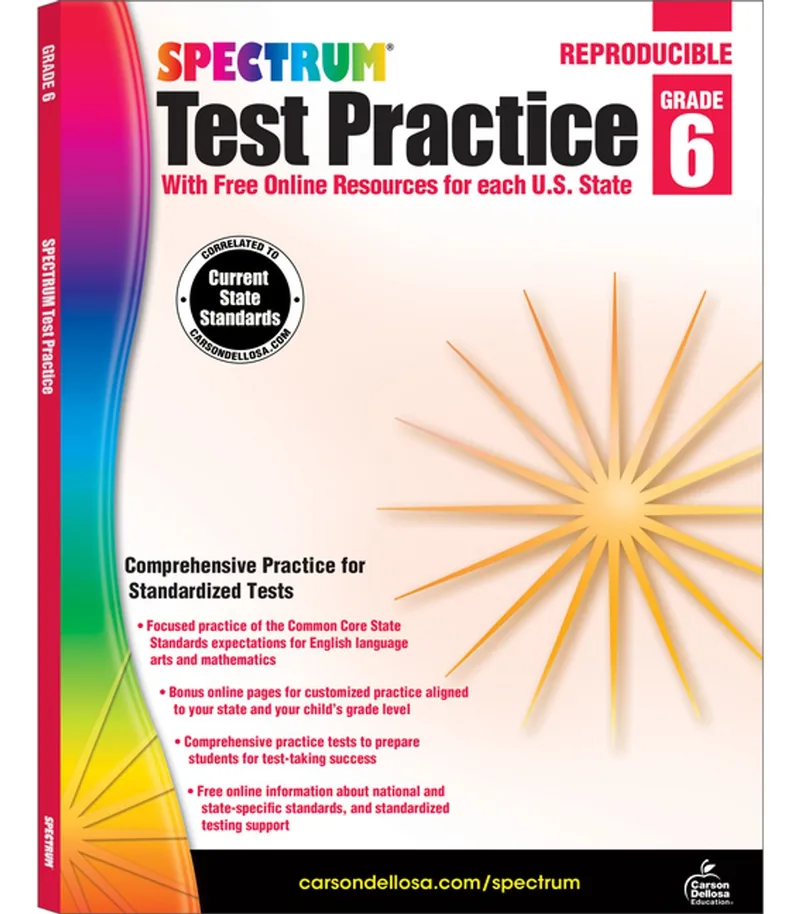 Test Practice, Grade 6 von Spectrum – Buchfoto