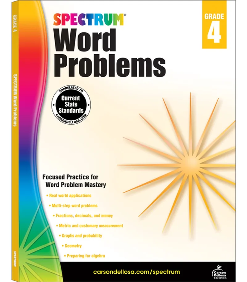 Word Problems, Grade 4 von Spectrum – Buchfoto