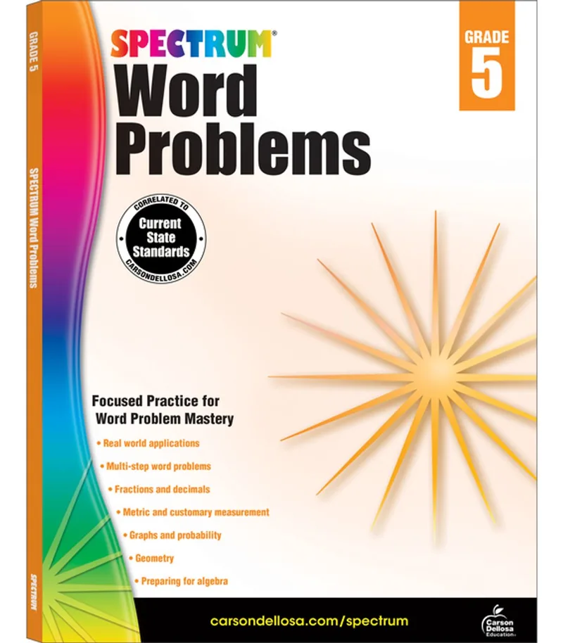 Word Problems, Grade 5 fra Spectrum – billede af bogen