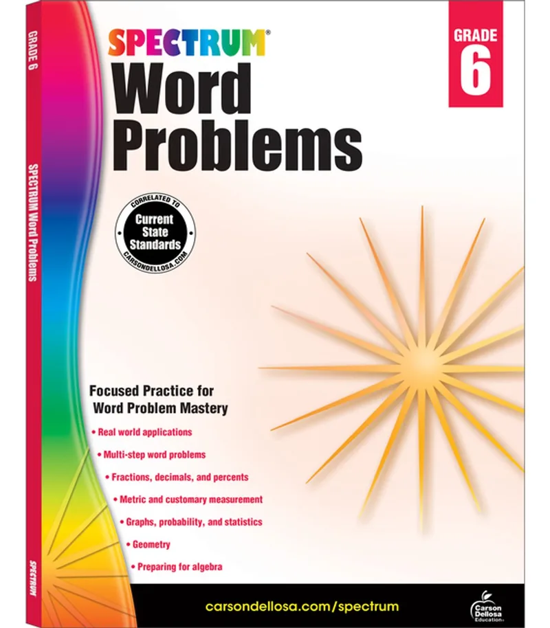 Word Problems, Grade 6 fra Spectrum – billede af bogen