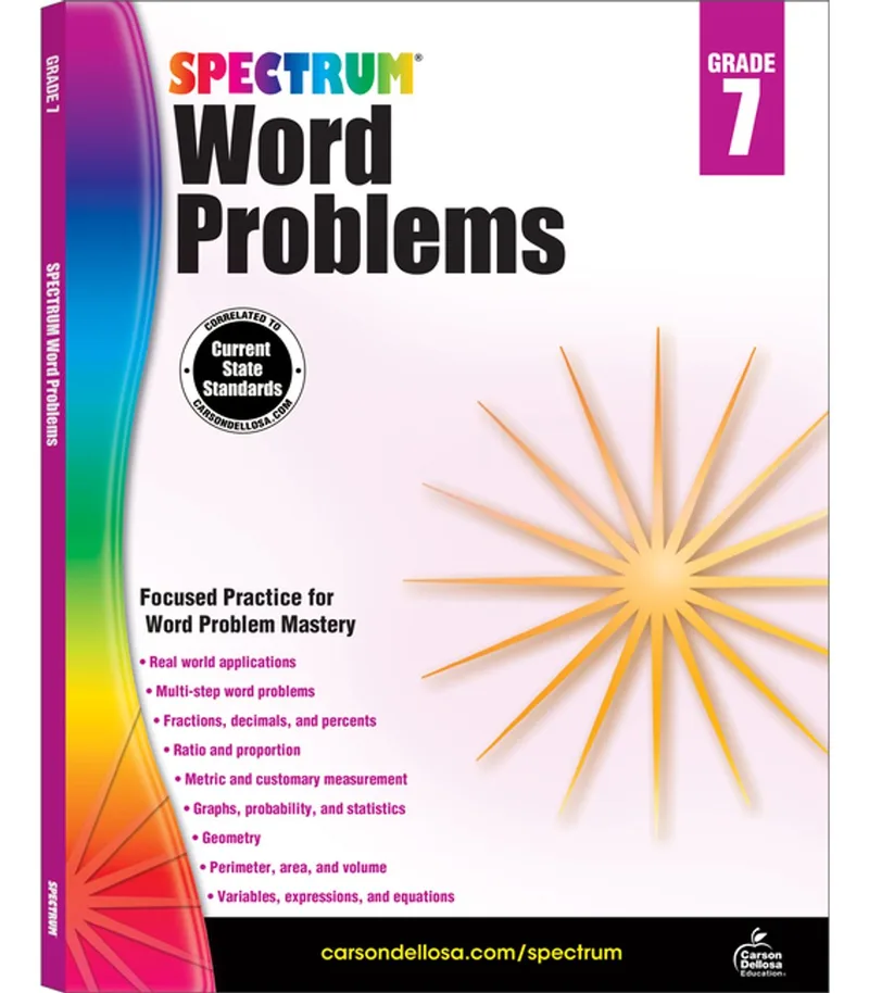 Word Problems, Grade 7 fra Spectrum – billede af bogen