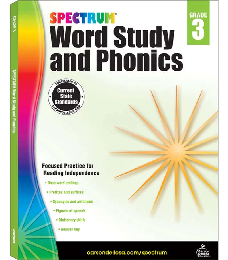 Word Study and Phonics, Grade 3 von Spectrum – Buchfoto