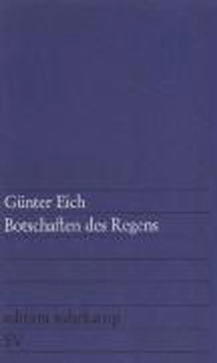 Botschaften des Regens von Suhrkamp – Buchfoto