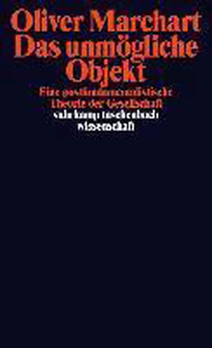 Das unmögliche Objekt von Suhrkamp – Buchfoto