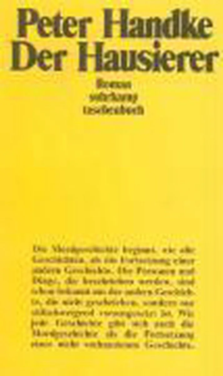 Der Hausierer von Suhrkamp – Buchfoto