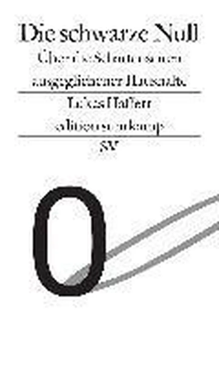 Die schwarze Null von Suhrkamp – Buchfoto
