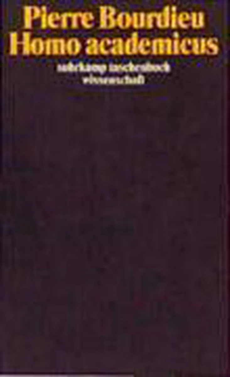 Homo academicus von Suhrkamp – Buchfoto