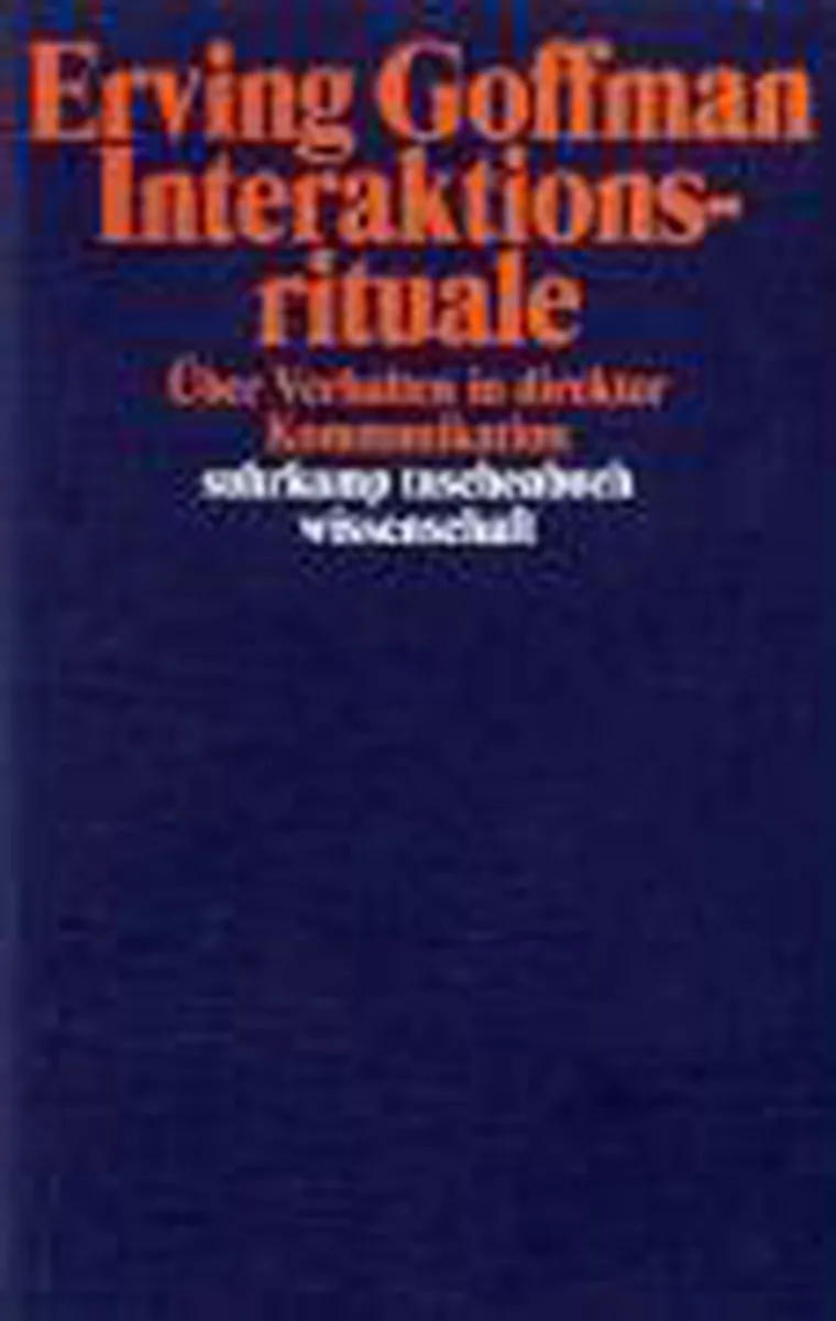 Interaktionsrituale de Suhrkamp – photo du livre