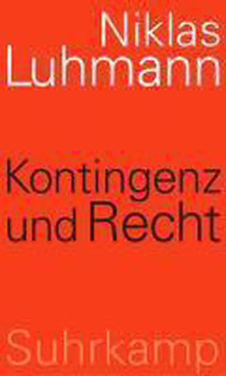 Kontingenz und Recht von Suhrkamp – Buchfoto