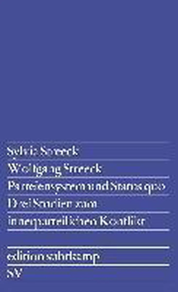 Parteiensystem und Status quo von Suhrkamp – Buchfoto
