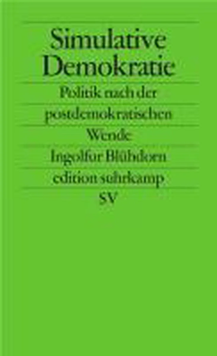 Simulative Demokratie von Suhrkamp – Buchfoto