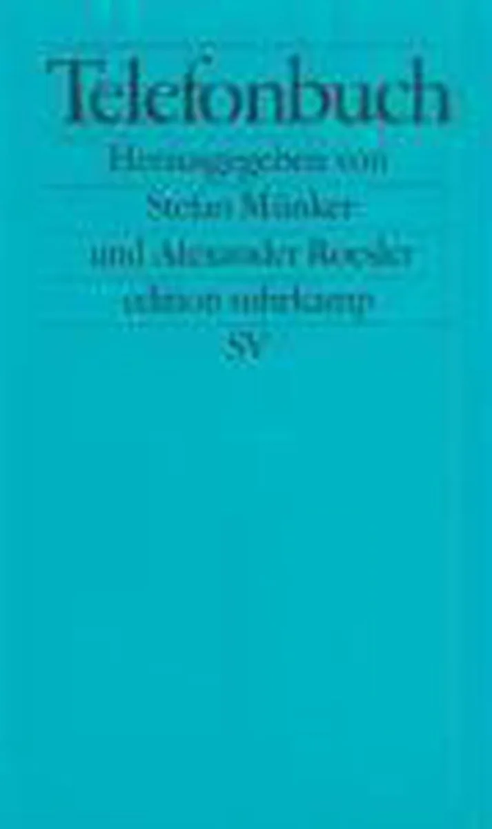 Telefonbuch von Suhrkamp – Buchfoto