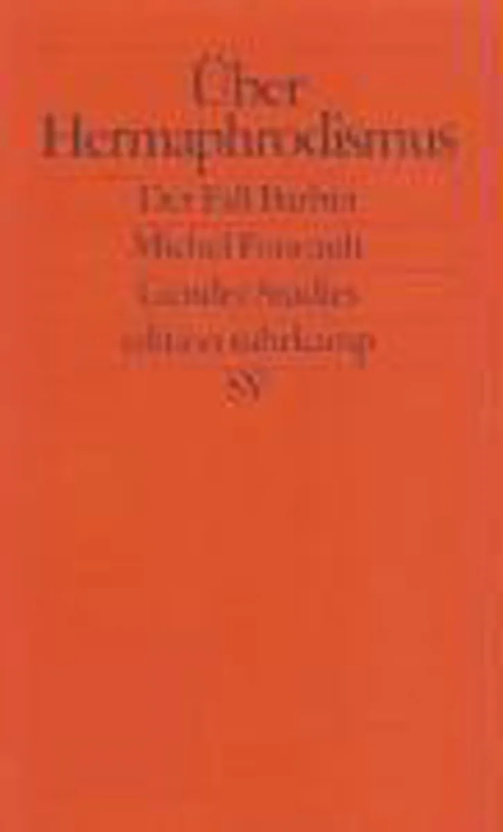 Über Hermaphrodismus von Suhrkamp – Buchfoto