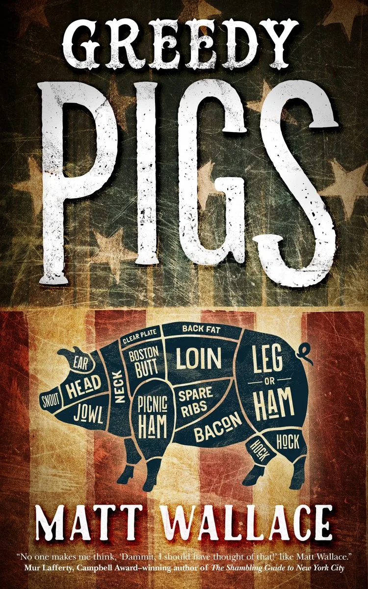 Greedy Pigs von Tor – Buchfoto