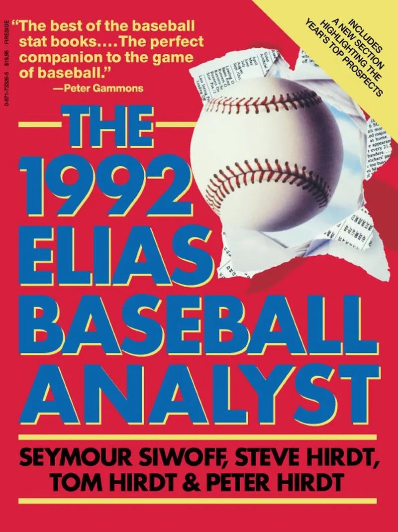 Elias Baseball Analyst 1992 von Touchstone – Buchfoto