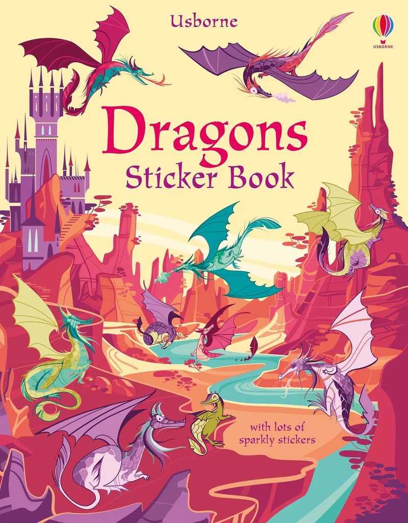 Dragons Sticker Book fra Usborne – billede af bogen