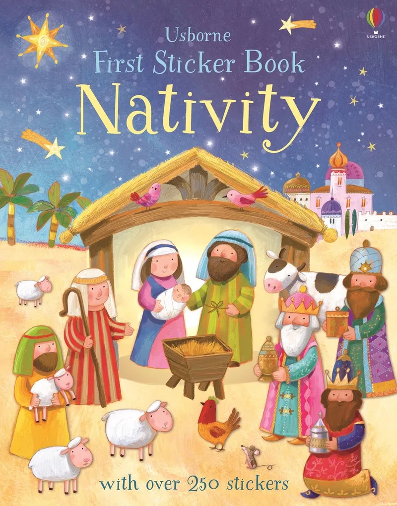 First Sticker Book Nativity von Usborne – Buchfoto