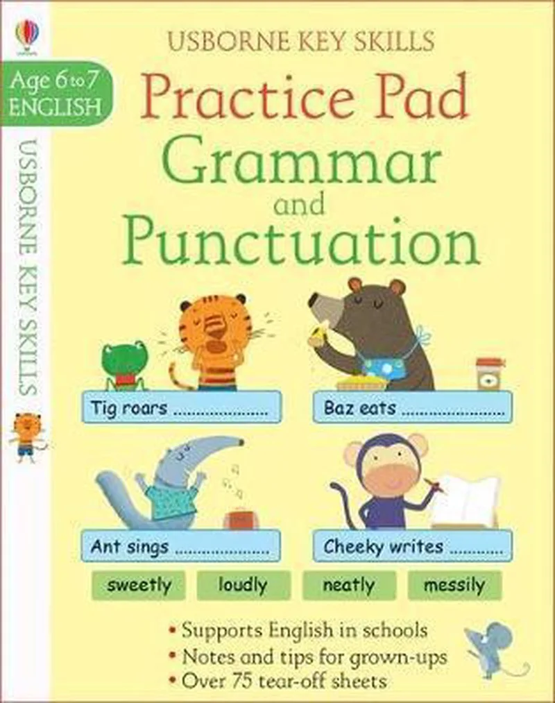 Grammar & Punctuation Practice Pad 6-7 von Usborne – Buchfoto