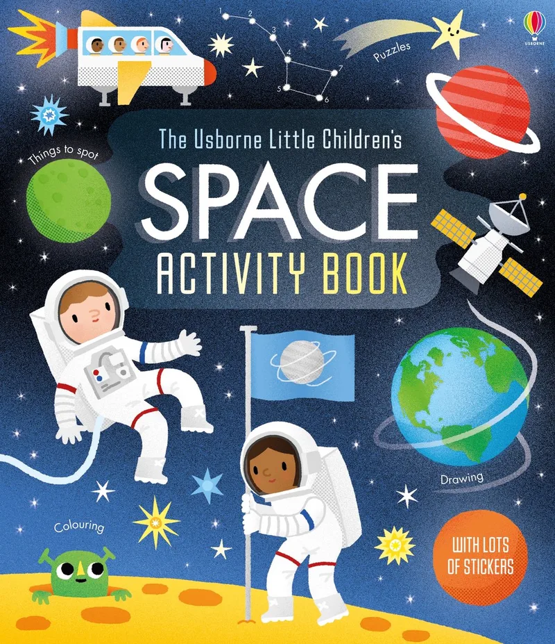 Little Childrens Space Activity Book fra Usborne – billede af bogen