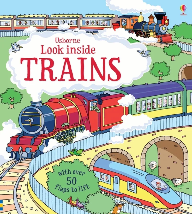 Look Inside Trains von Usborne – Buchfoto