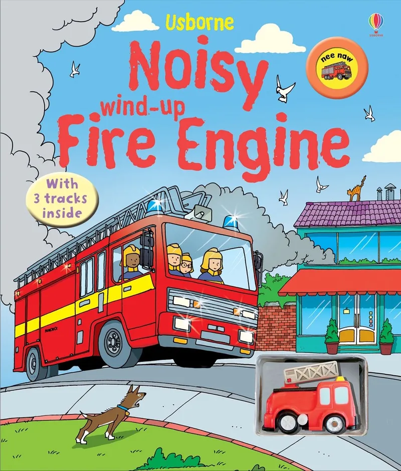 Noisy Wind-Up Fire Engine van Usborne – boekfoto