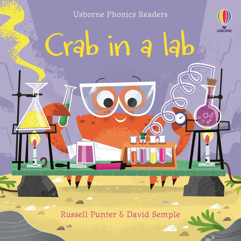 Phonics Readers- Crab in a lab von Usborne – Buchfoto