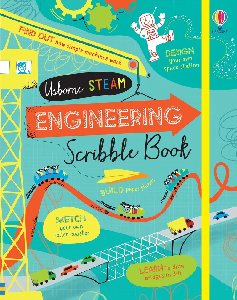 STEAM Scribble Books- Engineering Scribble Book von Usborne – Buchfoto