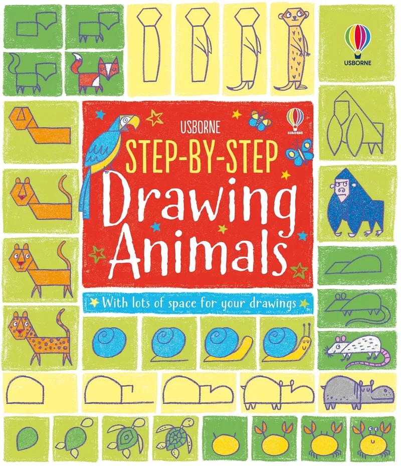 Step-by-Step Drawing Animals von Usborne – Buchfoto