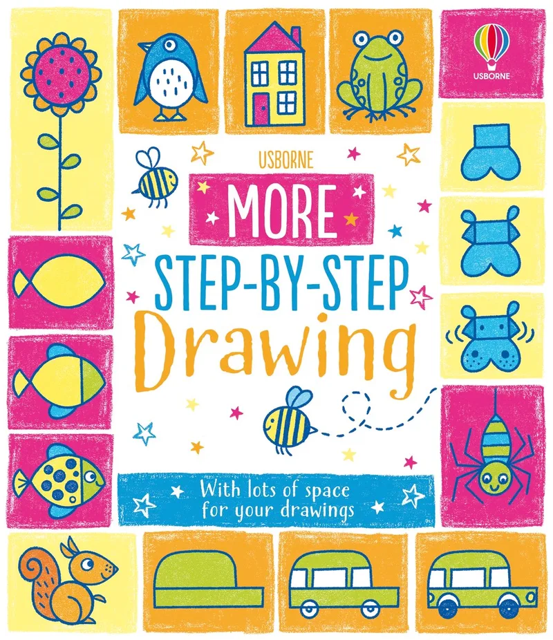 Step-by-Step Drawing- More Step-by-Step Drawing Book von Usborne – Buchfoto