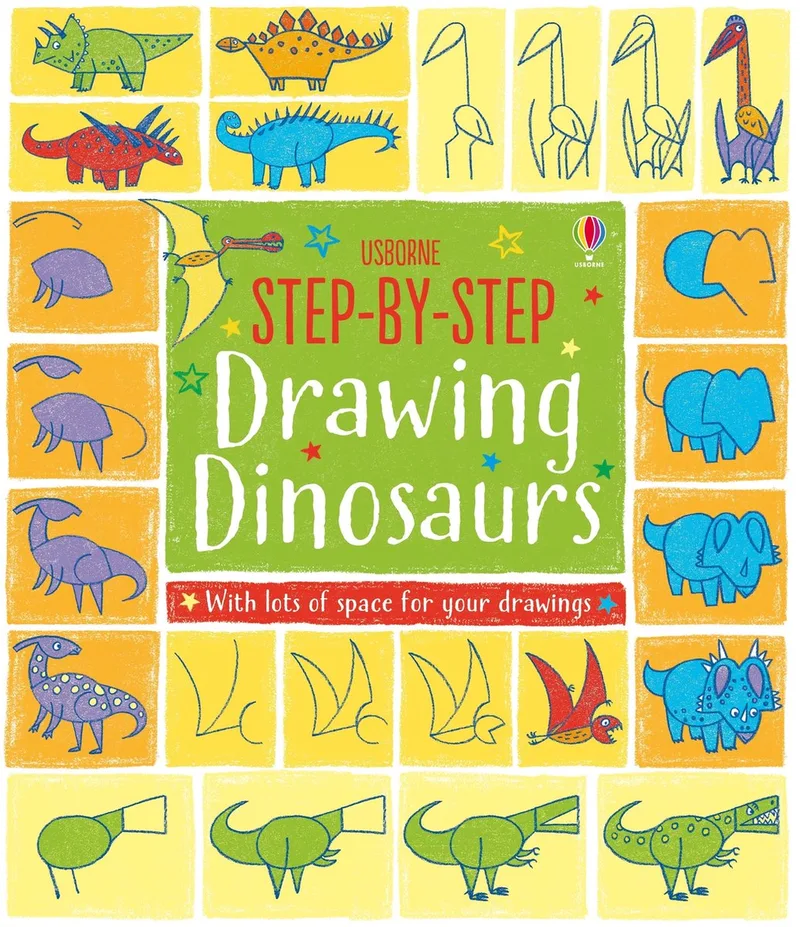 Step-by-Step Drawing- Step-by-Step Drawing Dinosaurs von Usborne – Buchfoto