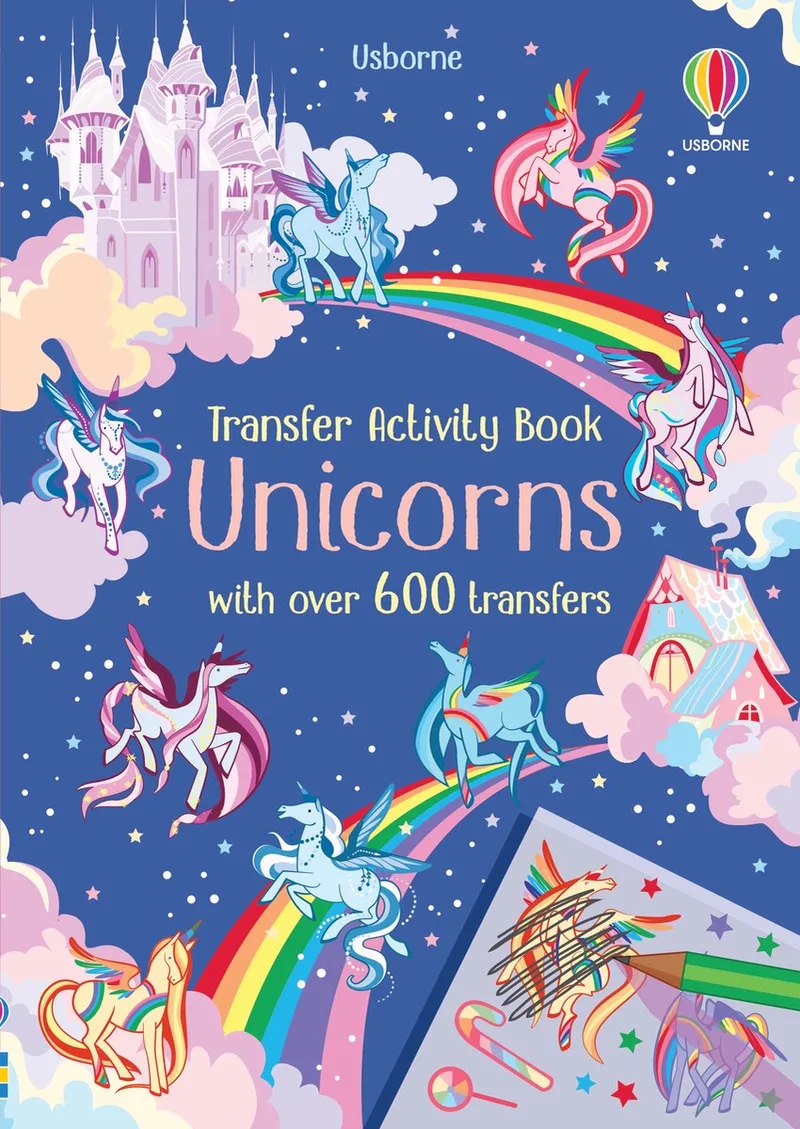 Transfer Activity Book Unicorns de Usborne – photo du livre