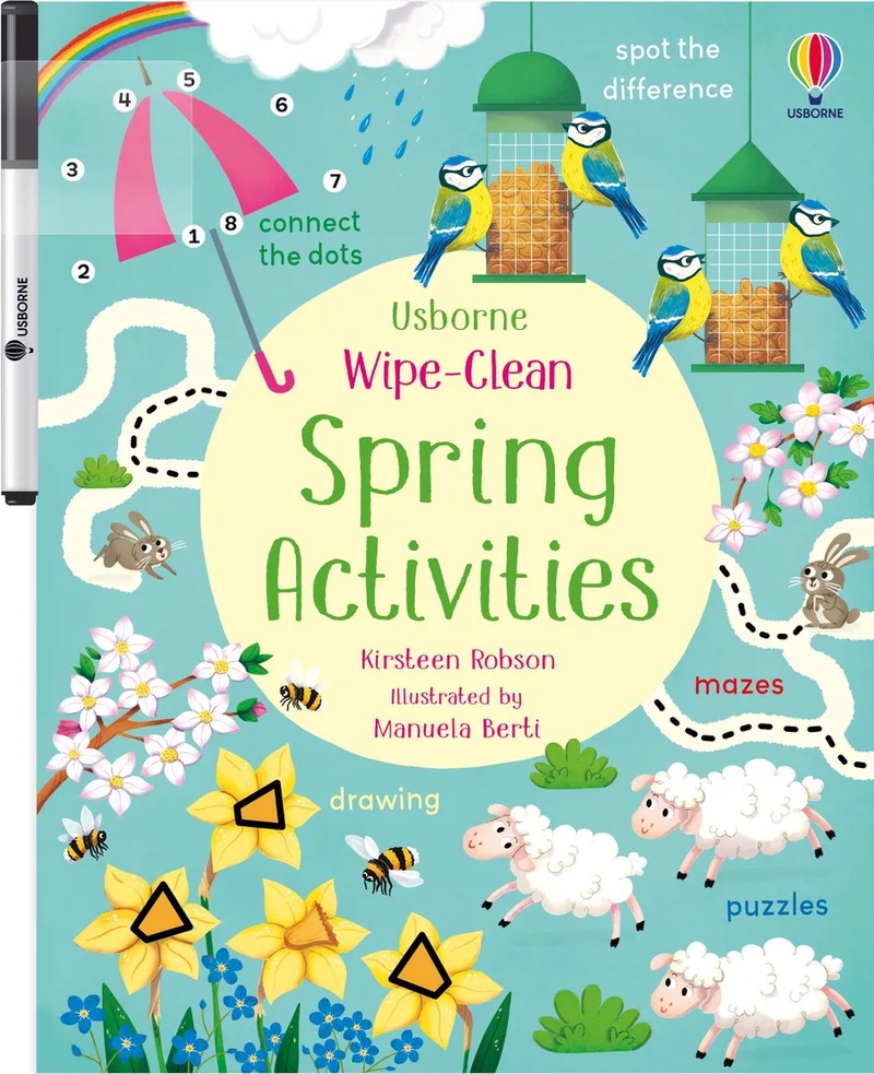 Wipe-clean Activities- Wipe-Clean Spring Activities von Usborne – Buchfoto