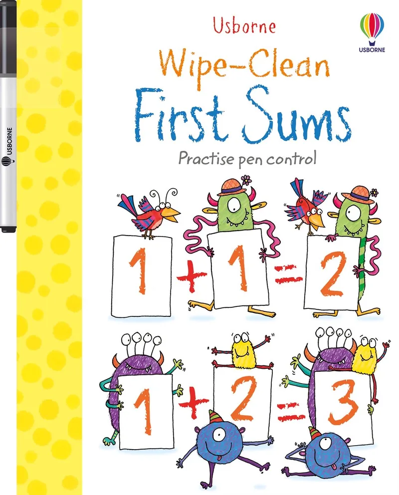 Wipe Clean First Sums von Usborne – Buchfoto