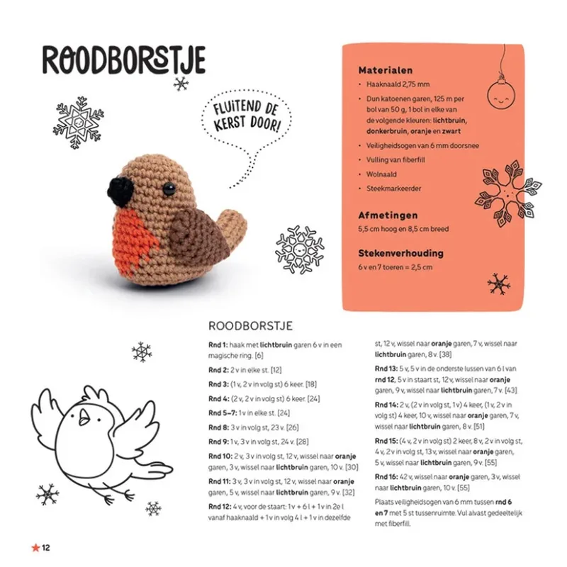 Kawaii haken voor Kerst van Veltman – boekfoto
